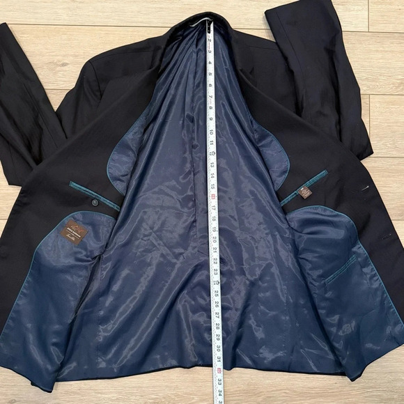 Greg Norman for Tasso Elba Men’s 100% Wool Navy Sport Blazer Jacket Size 50R New - Picture 9 of 13